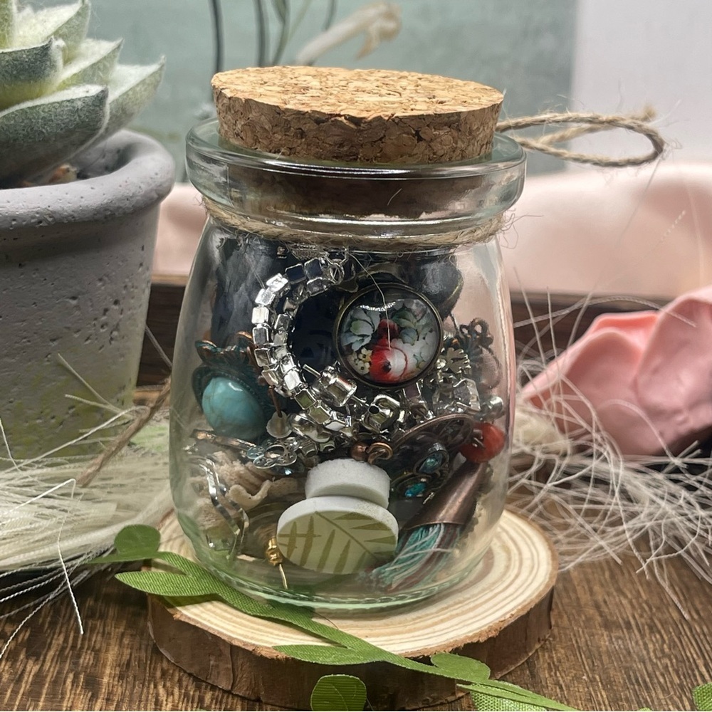 Mystery Glass Jar of Jewelry - Picture 3 of 5